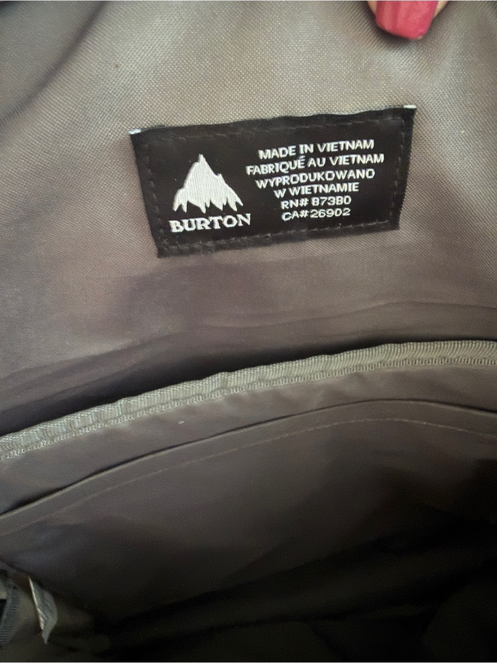 Burton Gray Backpack with Blue Accents - Picture 4 of 5